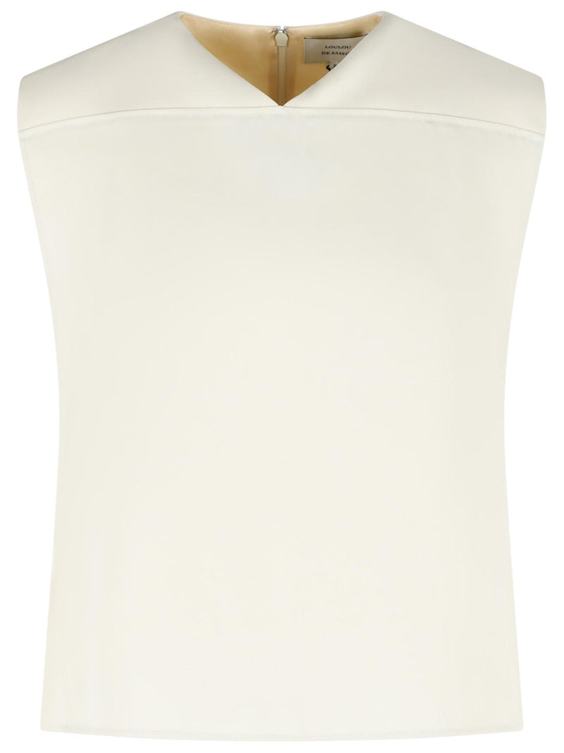 Loulou De Saison Loulou De Saison DAIKA Viscose Ivory Wool Blouse - World Class Fashion