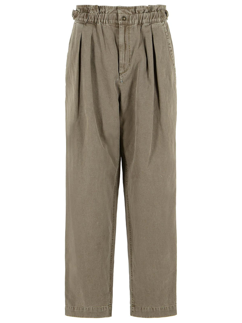 Isabel Marant Etoile Pantalones Isabel Marant Etoile NERIAH de Lino y Algodón Marrón - World Class Fashion