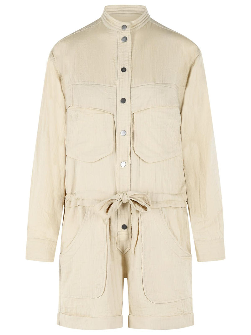 Isabel Marant Etoile Isabel Marant Etoile 'BETYNA' Jumpsuit Beige Cotton Blend - World Class Fashion