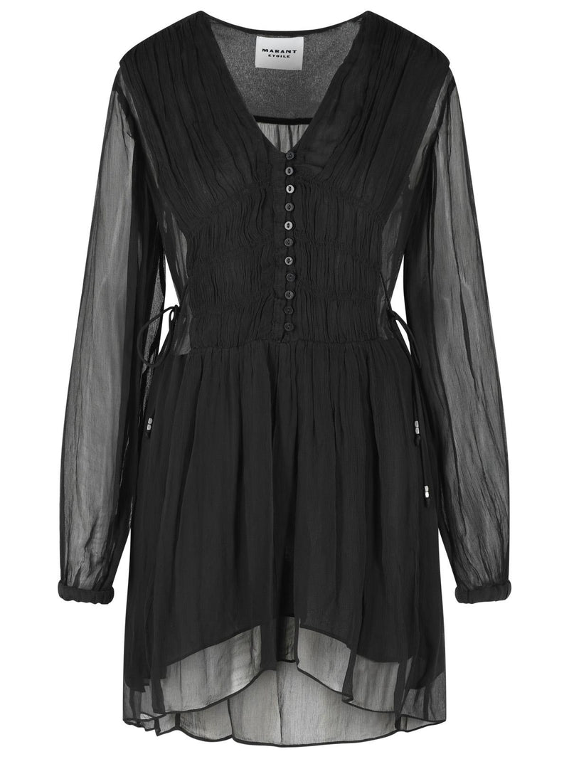 Isabel Marant Etoile Isabel Marant Etoile LORIENA Black Viscose Dress - World Class Fashion