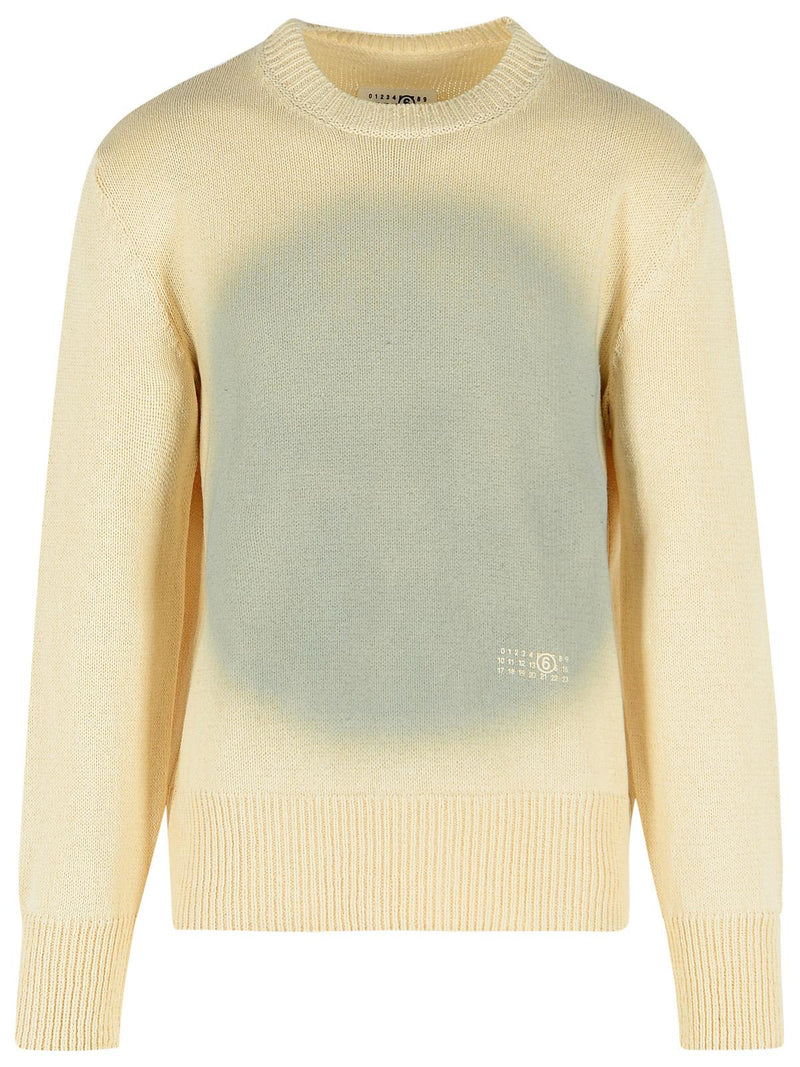 MM6 Maison Margiela MM6 Maison Margiela Suéter de mezcla de algodón en color marfil para hombre - World Class Fashion