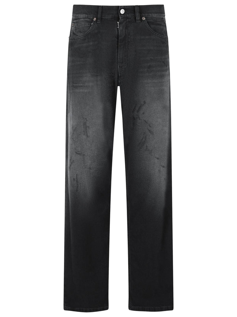 MM6 Maison Margiela MM6 Maison Margiela Black Cotton Men Jeans - World Class Fashion