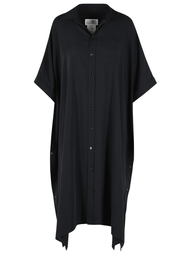 MM6 Maison Margiela Vestido de poliéster negro de MM6 Maison Margiela para mujer - World Class Fashion