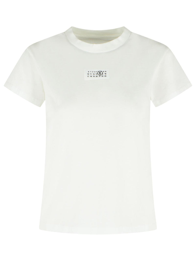MM6 Maison Margiela MM6 Maison Margiela Polo de algodón blanco para mujer - World Class Fashion