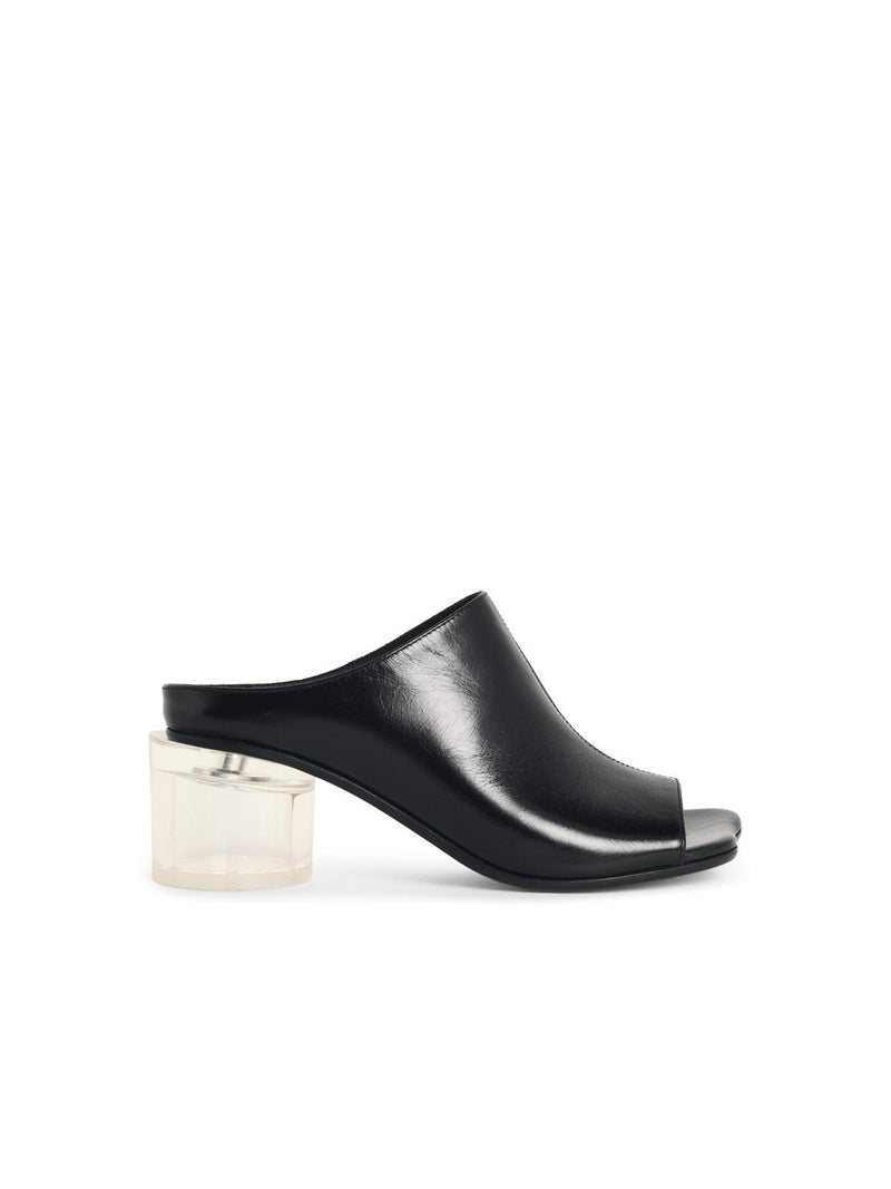 MM6 Maison Margiela MM6 Maison Margiela Anatomic Black Leather Mules - World Class Fashion