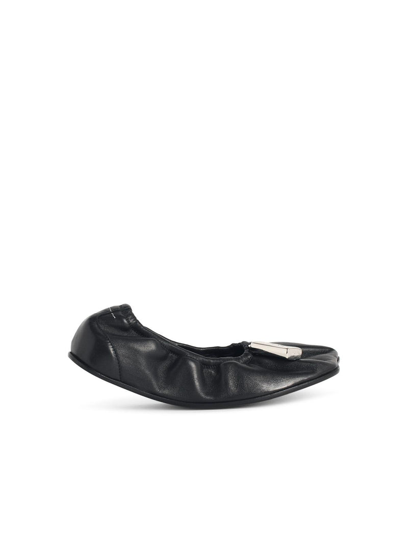 MM6 Maison Margiela MM6 Maison Margiela Bailarinas de piel negras para mujer - World Class Fashion