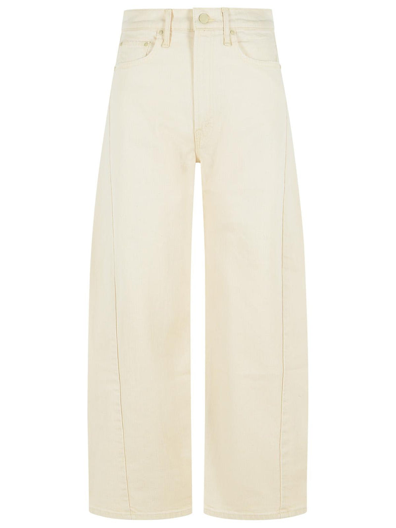 Mother Mother THE Half Pipe Cream Cotton Jeans - World Class Fashion
