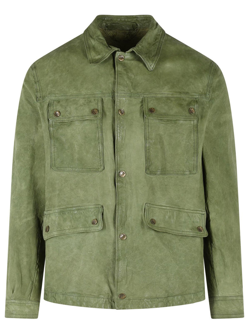 Salvatore Santoro Salvatore Santoro Leather Jacket Green Men - World Class Fashion