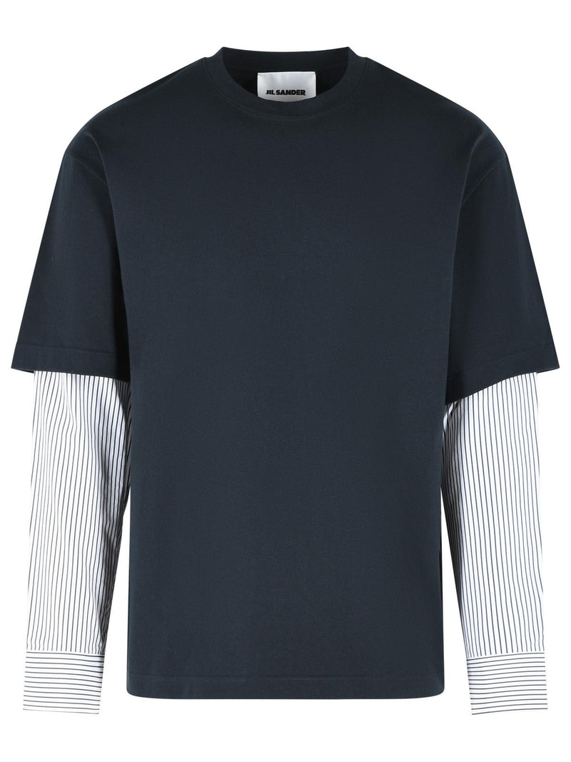 Jil Sander Jil Sander Midnight Blue Cotton Polo Shirt Men - World Class Fashion