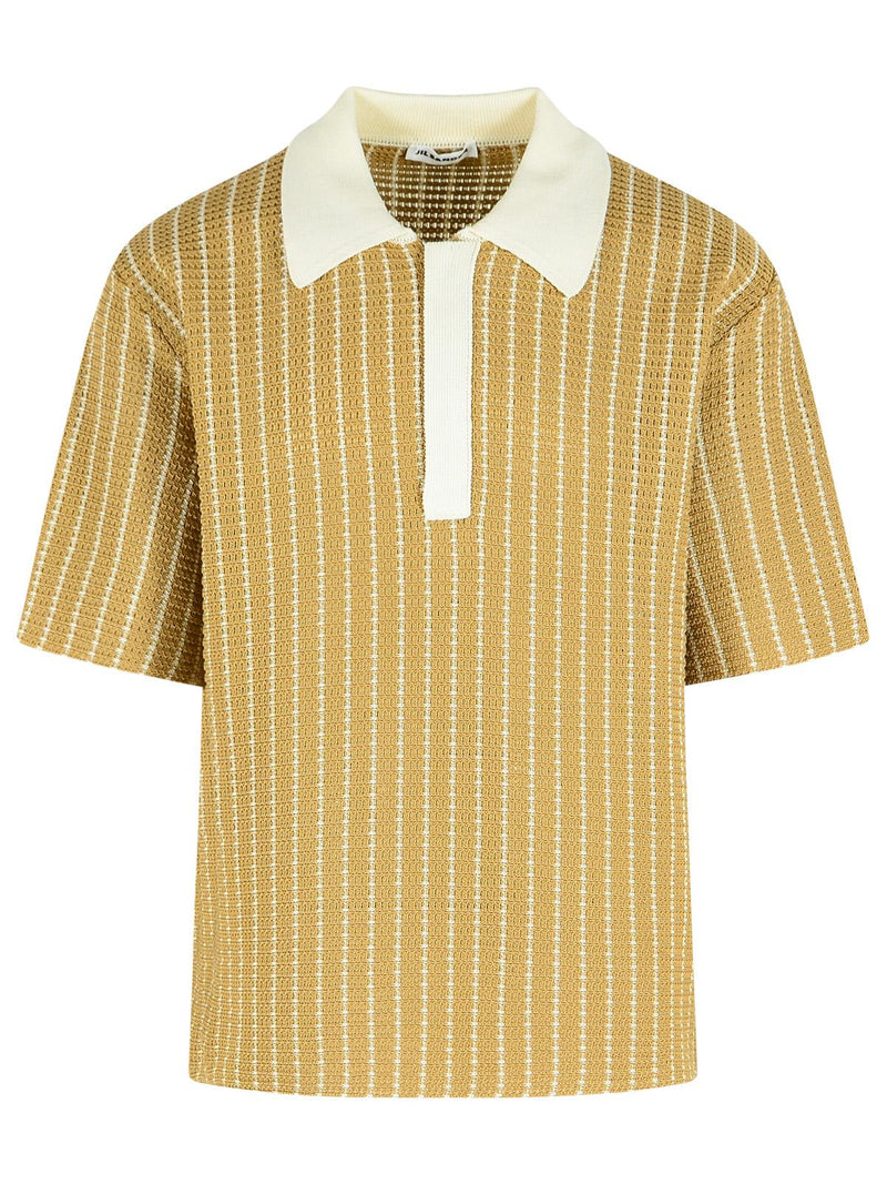 Jil Sander Jil Sander Cotton Knit Polo Shirt Beige Men - World Class Fashion