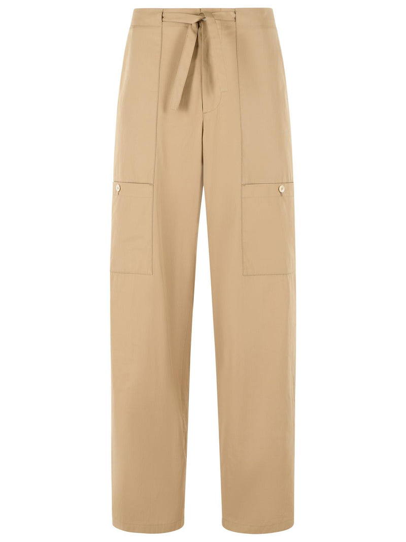 Jil Sander Jil Sander CEREAL Beige Cotton Pants Men - World Class Fashion