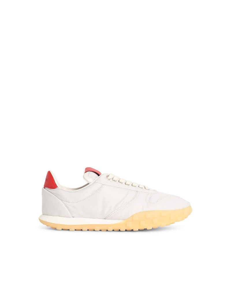 Jil Sander Jil Sander Nylon and Nappa Leather Sneakers White - World Class Fashion