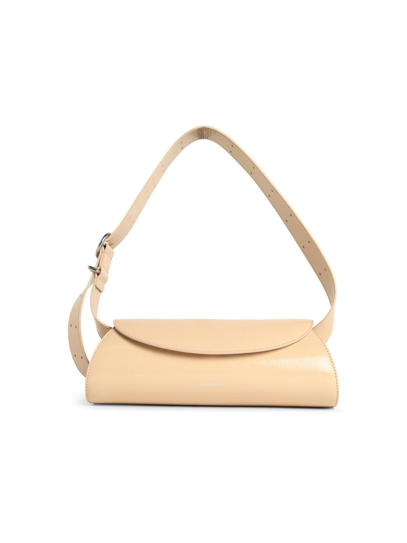 Jil Sander Bolso Jil Sander Small Cannolo de cuero beige - World Class Fashion