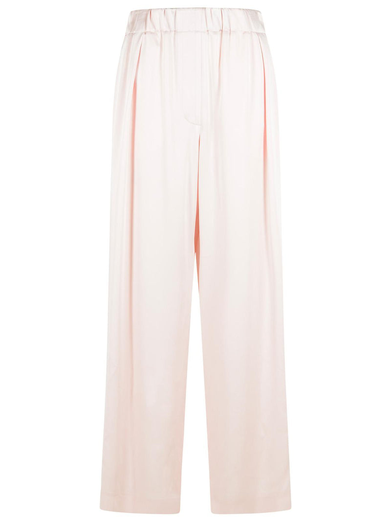 Jil Sander Pantalones de mujer Jil Sander de mezcla de acetato rosa - World Class Fashion