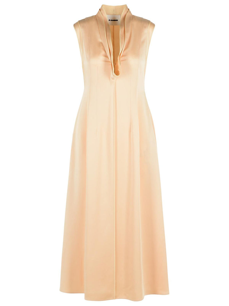 Jil Sander Jil Sander Acetate Viscose Dress Pink - World Class Fashion