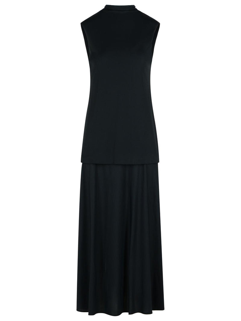 Jil Sander Jil Sander Vestido de mezcla de viscosa negro - World Class Fashion