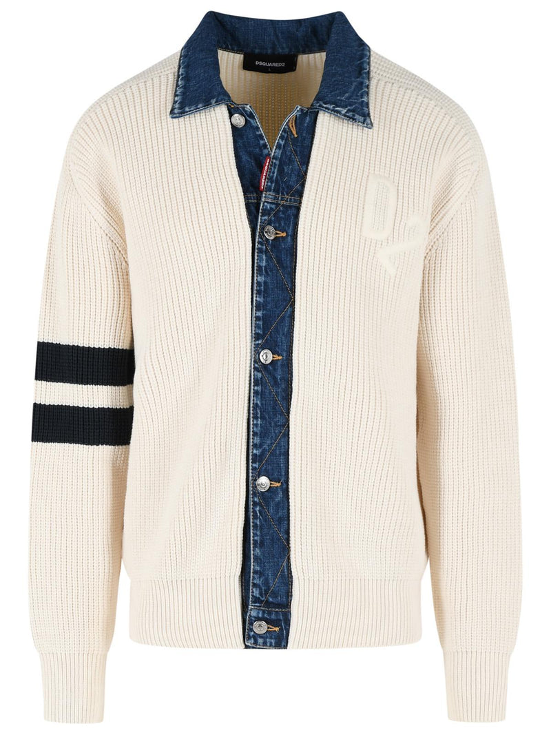 Dsquared2 Dsquared2 Cotton Blend Sweater Light Beige Men - World Class Fashion