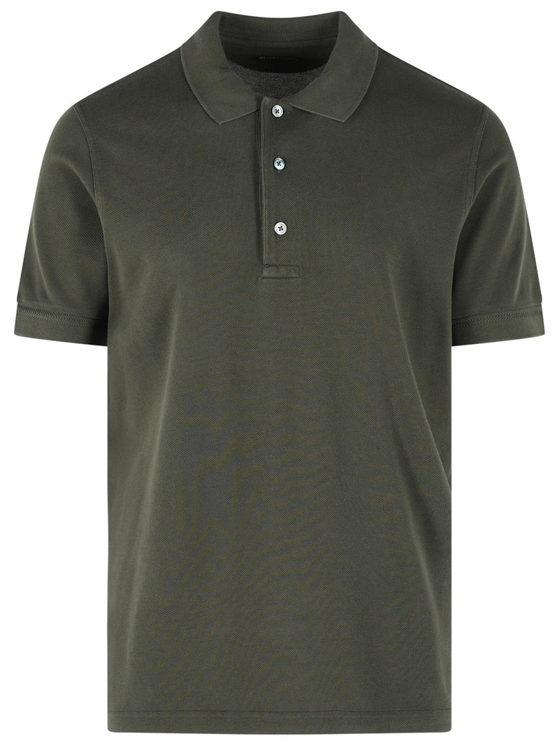 Tom Ford Tom Ford Green Cotton Blend Polo Shirt Men - World Class Fashion