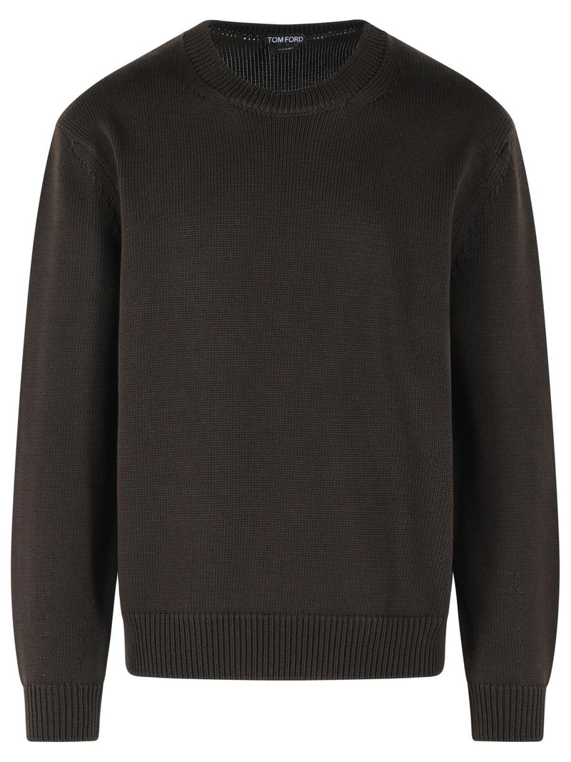 Tom Ford Jersey de algodón y seda Tom Ford para hombre, color marrón - World Class Fashion