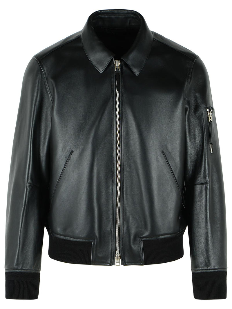 Tom Ford Tom Ford Soft Black Nappa Leather Jacket Men - World Class Fashion