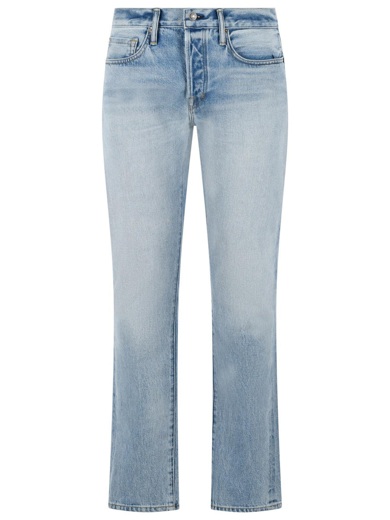 Tom Ford Tom Ford Pale Blue Cotton Lyocell Jeans Men - World Class Fashion