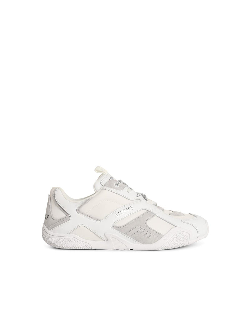 Versace Versace GALAXIA White Leather Blend Sneakers - World Class Fashion