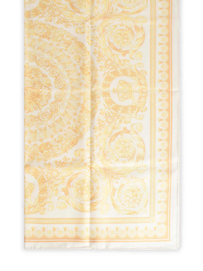 Versace Versace Barocco Large Silk Scarf Gold - World Class Fashion