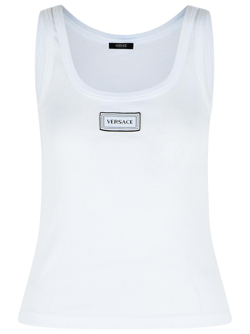 Versace Versace Cotton Ribbed Tank Top White Women - World Class Fashion