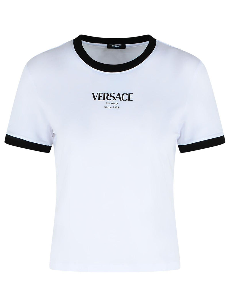 Versace Versace Women's White Viscose Polo Shirt - World Class Fashion