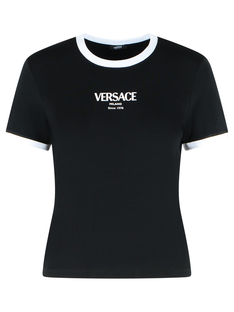 Versace Versace Black Viscose Polo Shirt Women - World Class Fashion