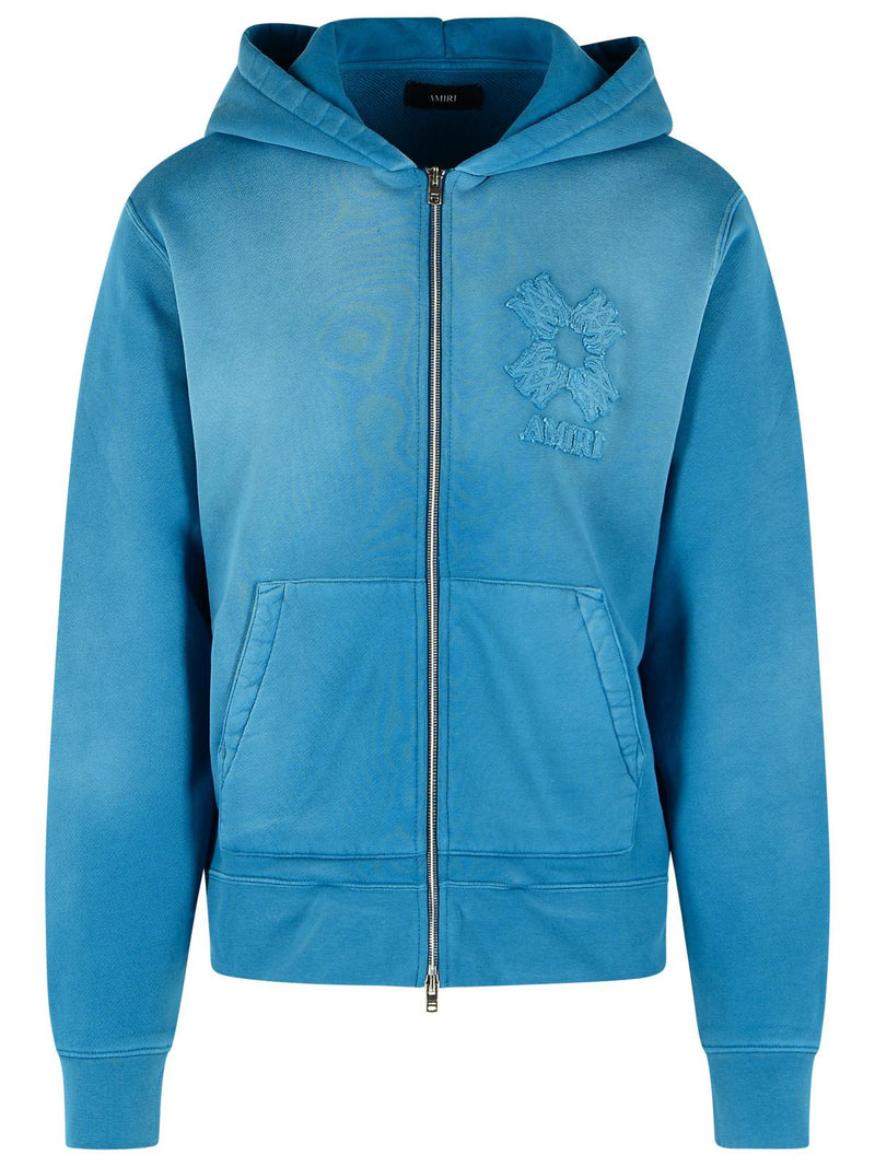 Amiri Amiri Dark Indigo Cotton Hoodie Blue Men - World Class Fashion