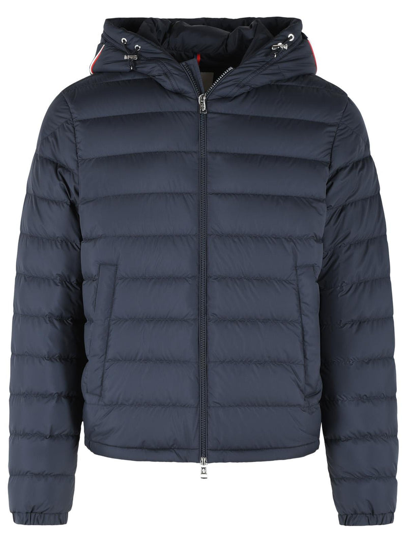 Moncler Moncler Navy Blue Polyester Short 'VERMEILLE' Hooded Down Jacket - World Class Fashion