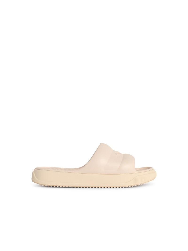Moncler Moncler Altive Ivory White Rubber Slides Women - World Class Fashion