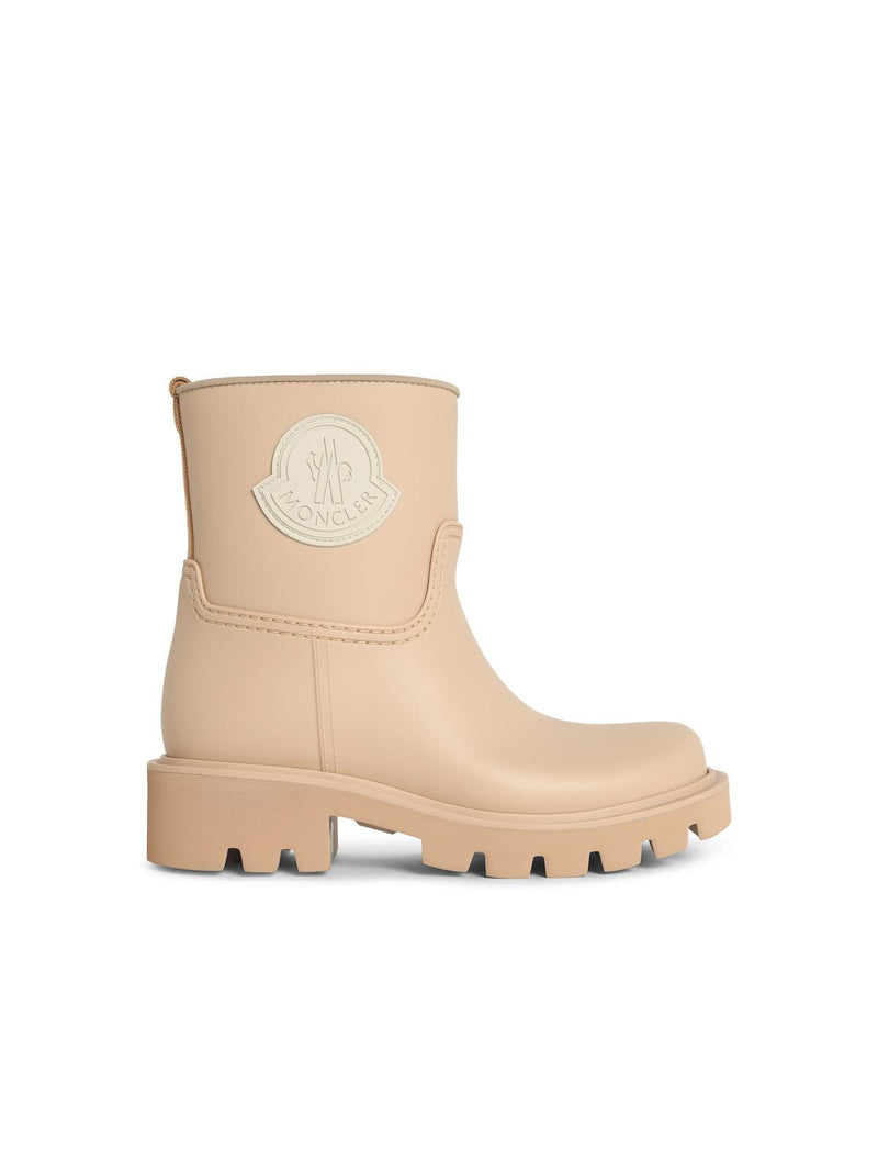Moncler Moncler Kickstream Beige Sand PVC Rain Boots - World Class Fashion