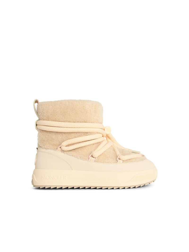 Moncler Moncler Altive Mid Snow Boots Light Beige Women - World Class Fashion