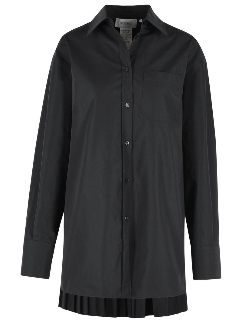 Sportmax Sportmax NESPOLO Black Shirt Dress - World Class Fashion