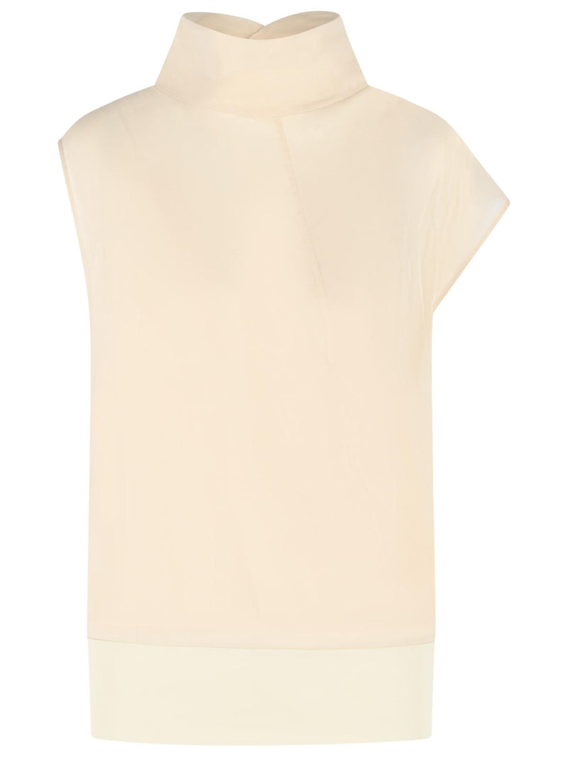 Sportmax Sportmax GRADO Two-piece Ecru Cotton Blouse - World Class Fashion