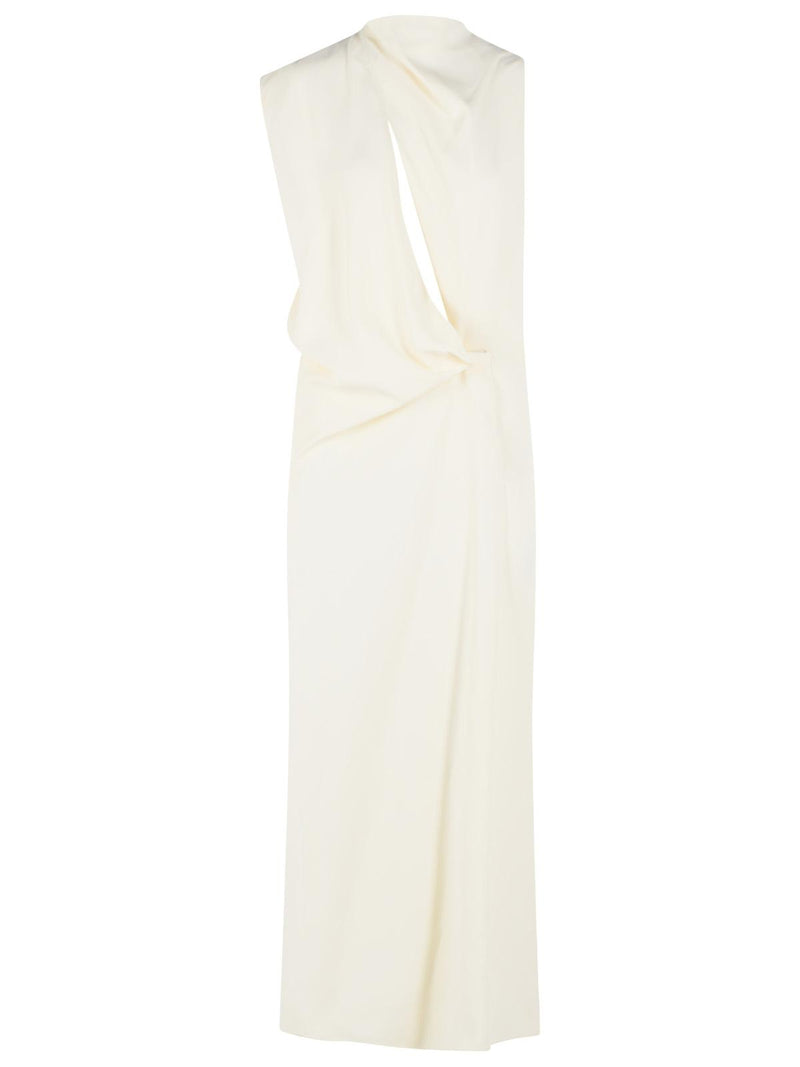 Sportmax Vestido asimétrico de viscosa color crudo Sportmax EBBRI - World Class Fashion