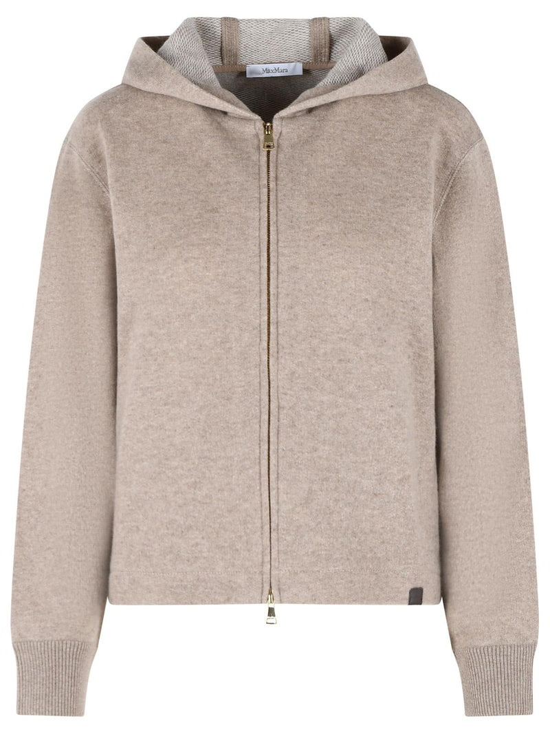 Max Mara Sudadera Max Mara de lana y cachemira, beige, para mujer - World Class Fashion