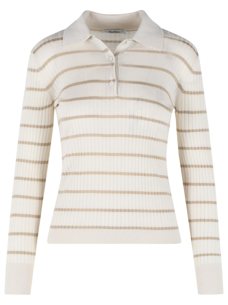 Max Mara Jersey de cachemir y seda color marfil 'GITANO' de Max Mara - World Class Fashion