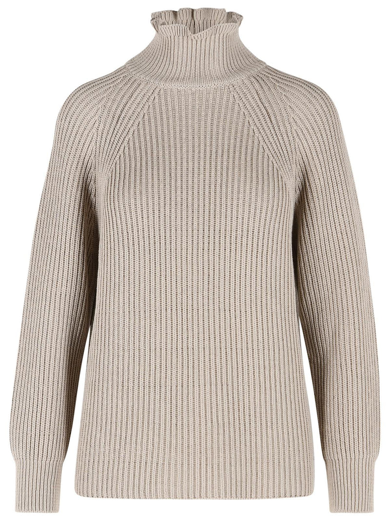 Max Mara Max Mara CAMINO Oversized Sand Cotton Sweater - World Class Fashion