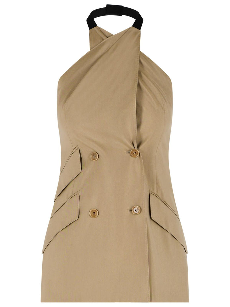Max Mara Max Mara 'NURAGHE' Sleeveless Jacket Camel Wool Silk - World Class Fashion