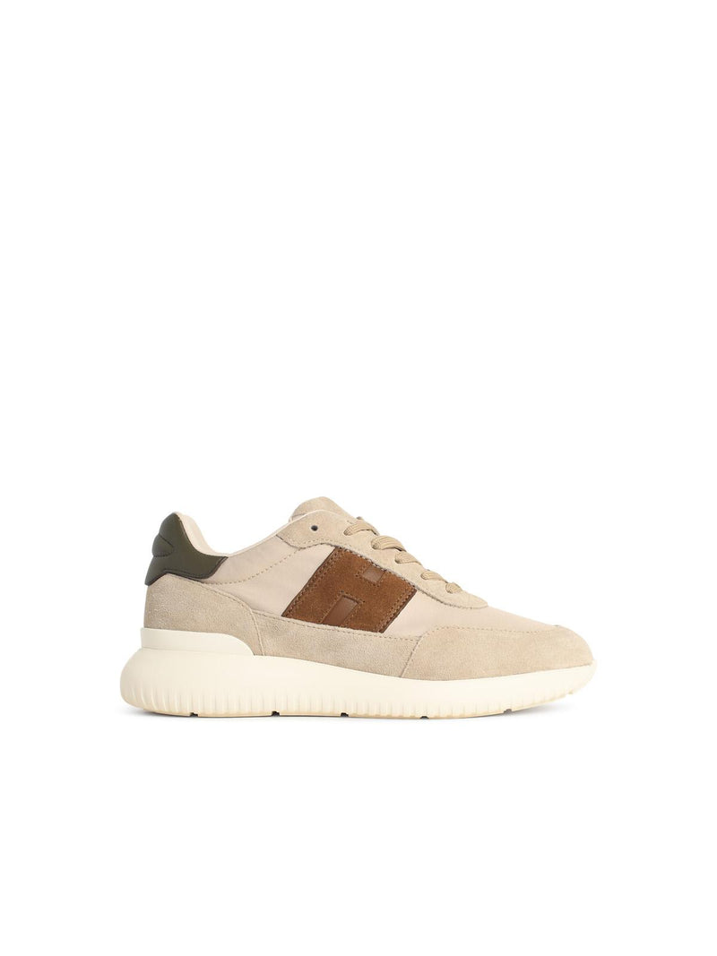 Hogan Zapatillas Hogan Interactive³ de ante beige y marrón - World Class Fashion