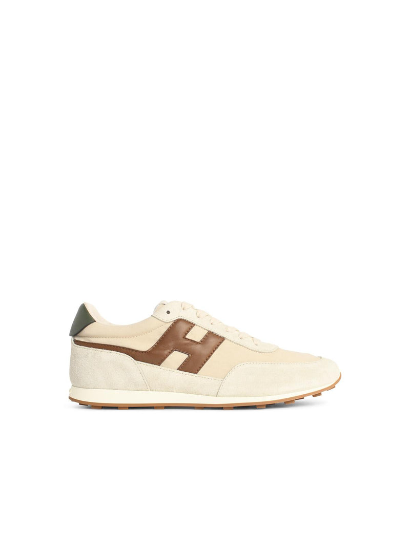 Hogan Hogan HOGAN Zapatillas Deportivas de Gamuza Blancas Marrones Verdes - World Class Fashion