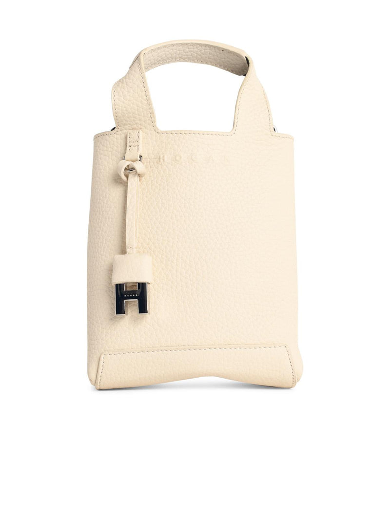 Hogan Bolso mini Hogan de piel color marfil 'SHOPPING' - World Class Fashion