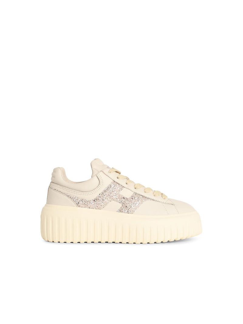 Hogan Zapatillas Hogan H-STRIPES de piel blanca para mujer - World Class Fashion