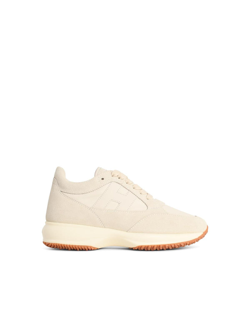 Hogan Zapatillas Hogan Interactive de ante marfil para mujer - World Class Fashion