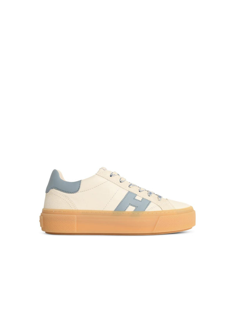 Hogan Zapatillas Hogan Crosswind de piel color marfil para mujer - World Class Fashion