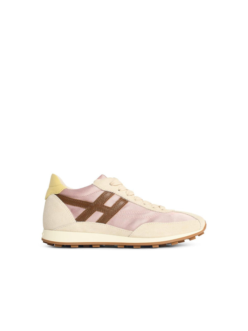 Hogan Zapatillas Hogan 'HOGAN Athletic' de ante rosa, amarillo y beige - World Class Fashion