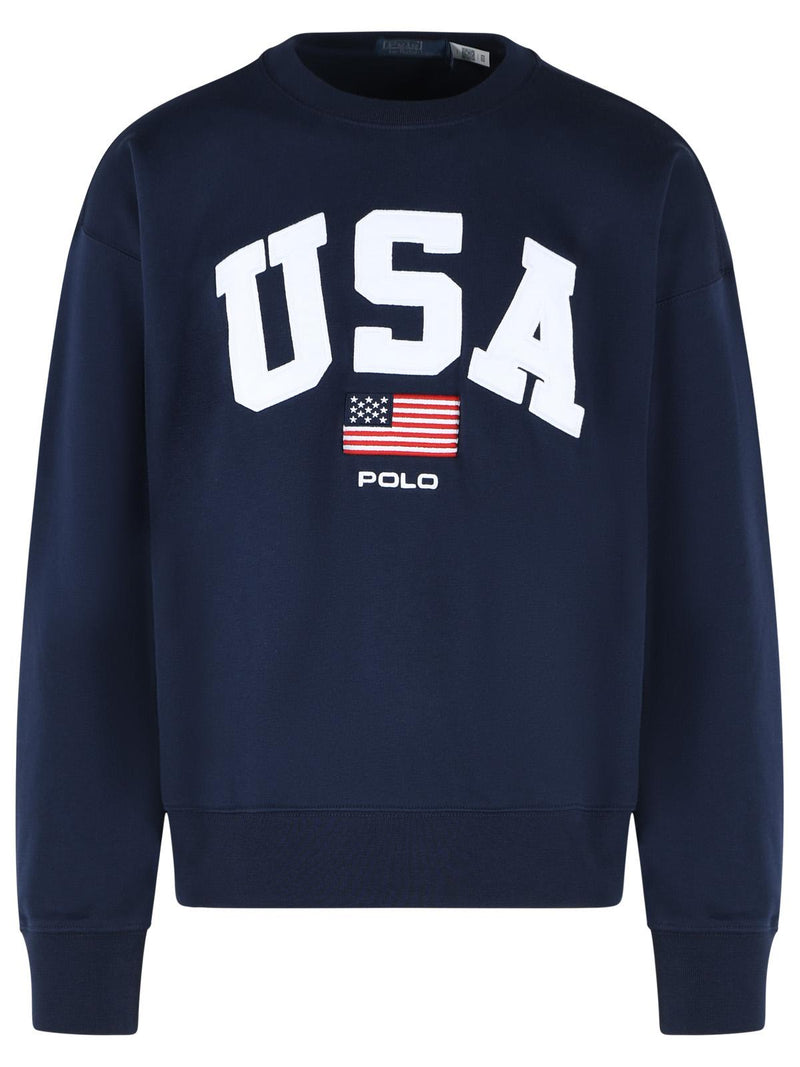 Polo Ralph Lauren Polo Ralph Lauren Navy Cotton Blend Sweater Men - World Class Fashion